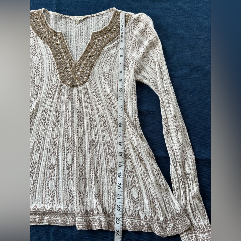 Lucky Brand Embroidered Peasant Top Small - Picture 10 of 11